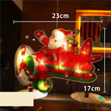 Decoratiune de Craciun pentru fereastra Vivimall, Avion, cu LED-uri, 23 cm, alb cald - vivimall.ro