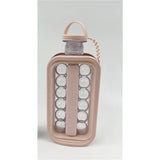 Forma pentru Gheata 2 in 1 Portabila, Vivimall, sub Forma de Sticla, Sfere, Diametru 3 cm, Multifunctional, 17 Bilute, 27.5 x 11.4 x 5.5 cm, Culoare Roz Pal - vivimall.ro