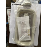 Aparat de gheata portabil 2 in 1, Vivimall, tava din sticla, diametru 3 cm, multifunctional, 17 cuburi de gheata, 27,5 x 11,4 x 5,5 cm, culoare alb gri - vivimall.ro