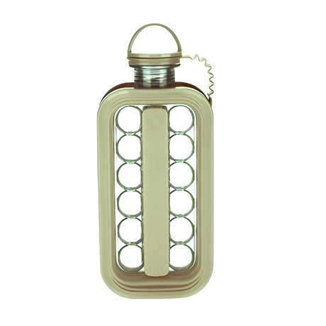 Aparat De Gheata Portabil 2 In 1, Tava Din Sticla, Diametru 3 Cm, Multifunctional, 17 Cuburi De Gheata, 27,5 X 11,4 X 5,5 Cm, Culoare Alb Gri - vivimall.ro