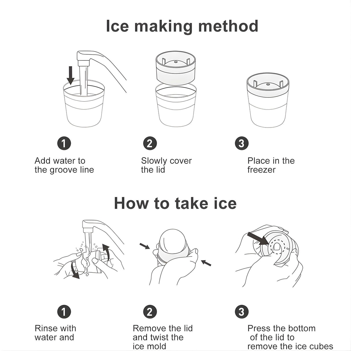 Forma pentru Gheata, Flippy, Sfera XL 6 cm, Silicon Alimentar Premium, Reutilizabila, Topire Lenta pentru Whiskey si Cocktail, Design Stackable, Alb