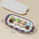 Forma Pentru Inghetata 4 Compartimente, Forme Cu Animalute, Materialsilicon Si Abs, 21 X 12.8 X 3Cm - vivimall.ro