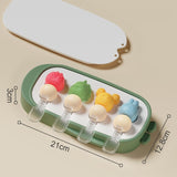 Forma Pentru Inghetata 4 Compartimente, Forme Cu Animalute, Materialsilicon Si Abs, 21 X 12.8 X 3Cm - vivimall.ro