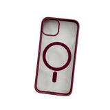 Husa MagSafe pentru Apple iPhone 14, Full Cover, Frosted Acrylic Color Big Hole, Magnetica, Incarcare Wireless, Flippy, Mov - vivimall.ro