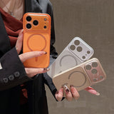 Carcasa Magnetica Mata, Flippy, pentru iPhone 17 Pro, Portocaliu