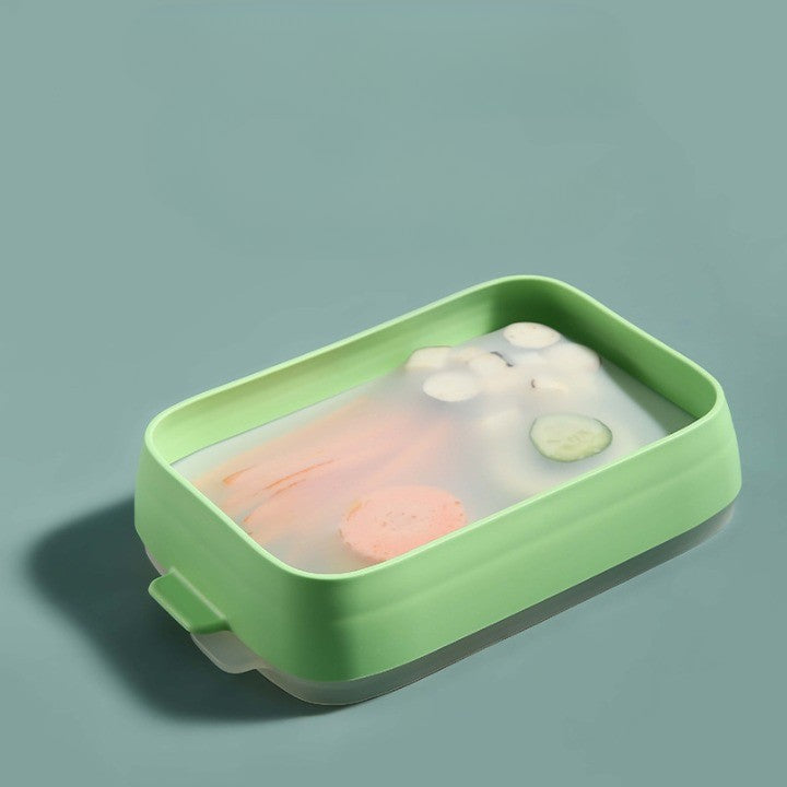 Recipient De Depozitare Alimente, Etans, Pentru Frigider, Din Plastic, Mentinere Proaspata, Reutilizabil, Rezistent La Temperaturi Extreme, 22X14.7X5 Cm, Verde - vivimall.ro