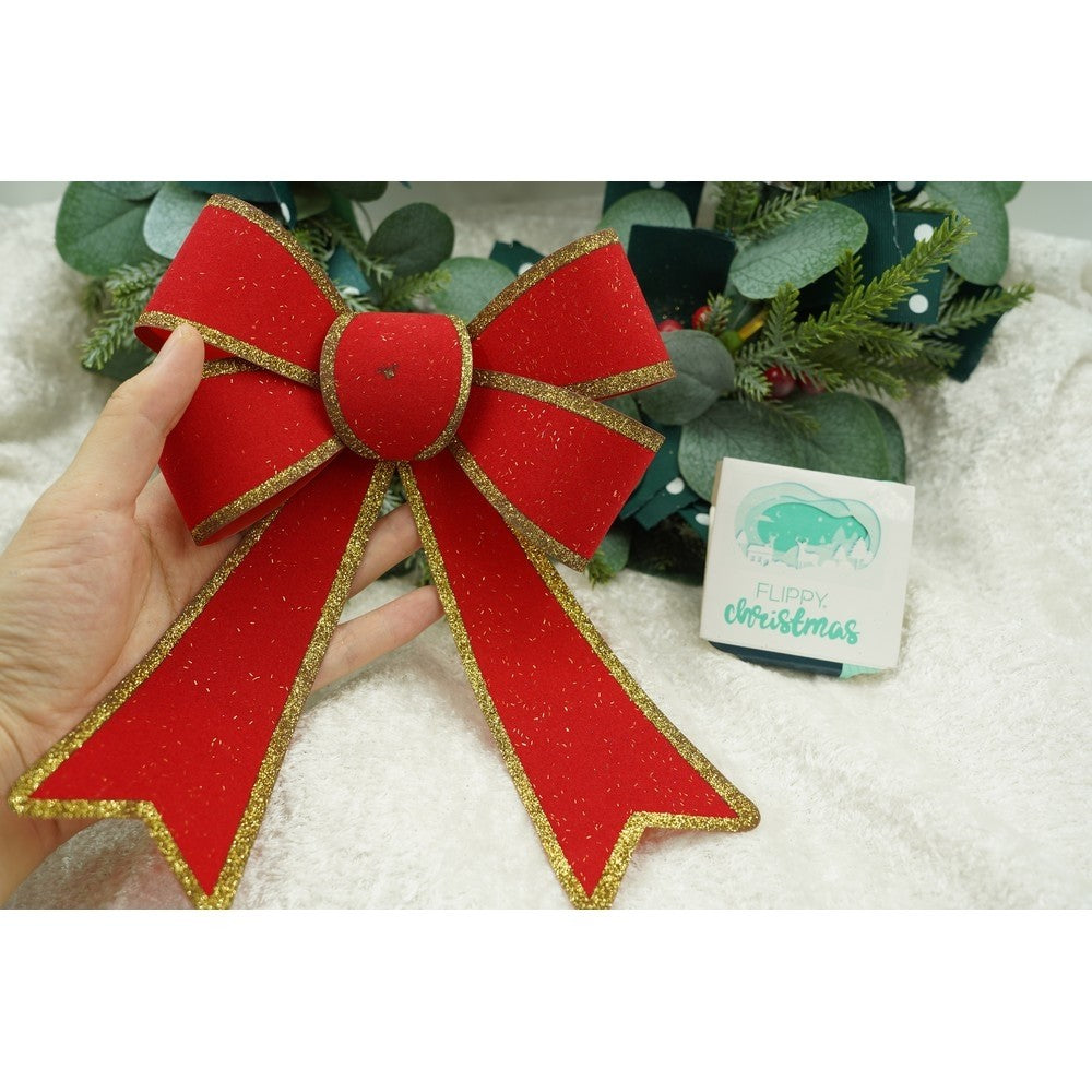 Funda pentru brad, Rosie, cu margini aurii, 15 x 23 cm, PVC, Vivimall - vivimall.ro