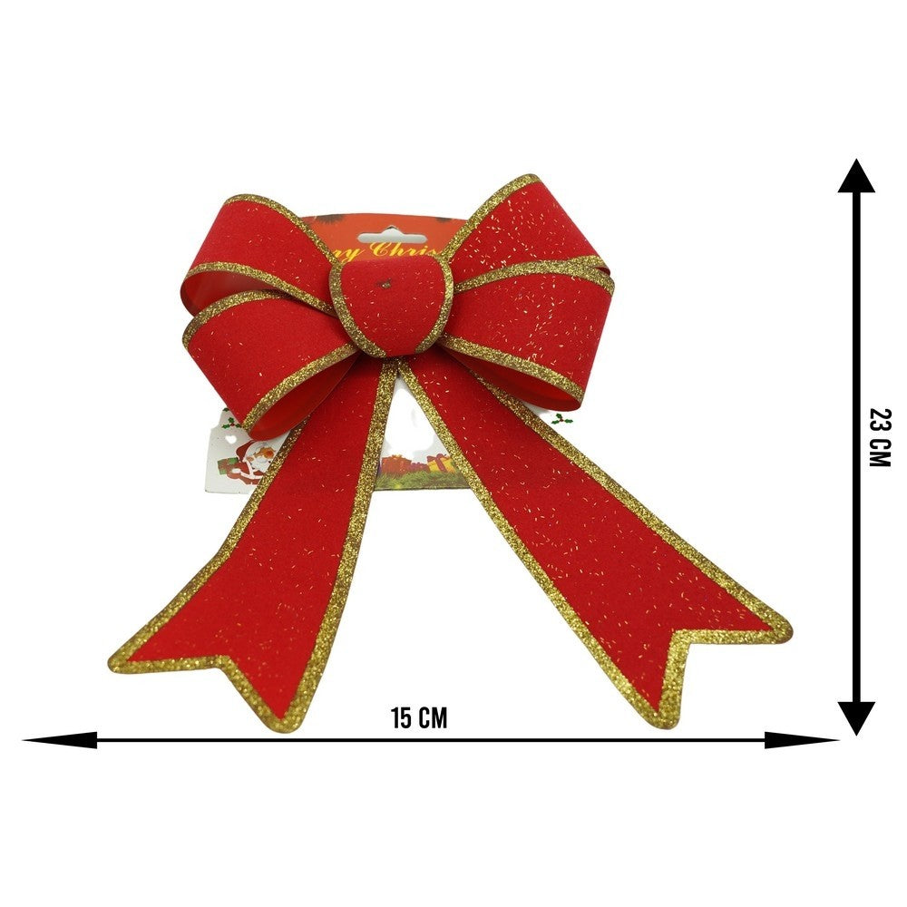 Funda pentru brad, Rosie, cu margini aurii, 15 x 23 cm, PVC, Vivimall - vivimall.ro