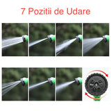 Furtun Portabil de Udare pentru Gradina, Vivimall, pentru Gradina Uz Casnic, cu Duza de udare, 7 pozitii de Udare, Furtun 10 metri Lungime, Verde - vivimall.ro