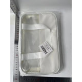 Geanta cosmetice Flippy, pentru voiaj sau organizare, material PVC/textil, impermeabila, portabila, 26 x 15 x 10 cm, alb - vivimall.ro