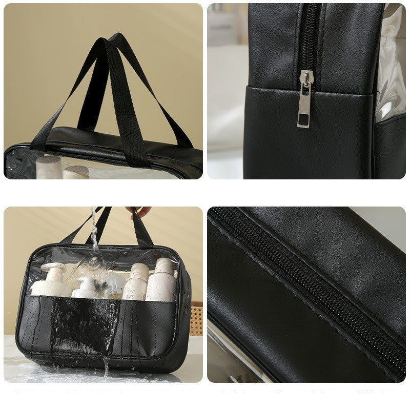 Geantă Cosmetice, Pentru Voiaj Sau Organizare, Material PVC Textil, Impermeabilă, Portabilă, 30 x 21 x 12 cm - vivimall.ro