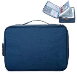 Geanta Vivimall pentru Depozitare Acte si Documente, Facturi, Carduri, cu Cod de Securitate, 2 Compartimente, Impermeabila, 37 x 10.5 x 27 cm, Albastru Marin - vivimall.ro