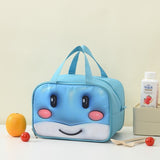 Geantă Frigorifică, Flippy, cu Desene Animat 3D, Portabilă pentru Copii, de Prânz, din Pânză Oxford, 27.5x18x20 cm, Model Balena, Albastru