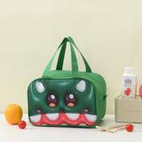 Geantă Frigorifică, Flippy, cu Desene Animat 3D, Portabilă pentru Copii, de Prânz, din Pânză Oxford, 27.5x18x20 cm, Model Crocodil, Verde