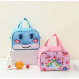 Geantă Frigorifică, Flippy, cu Desene Animat 3D, Portabilă pentru Copii, de Prânz, din Pânză Oxford, 27.5x18x20 cm, Model Balena, Albastru