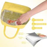 Geantă Frigorifică, Flippy, cu Desene Animate 3D, Portabilă pentru Copii, de Prânz, din Pânză Oxford, 23x13x19 cm, Model Ursulet, Galben