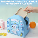 Geantă Frigorifică, Flippy, cu Desene Animate 3D, Portabilă pentru Copii, de Prânz, din Pânză Oxford, 23x13x19 cm, Model Elefantel, Albastru