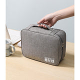 Geanta Organizatoare Vivimall, Pentru Cabluri si Accesorii, Portabila, Impermeabila, 24,5 x 18 x10cm, Gri - vivimall.ro