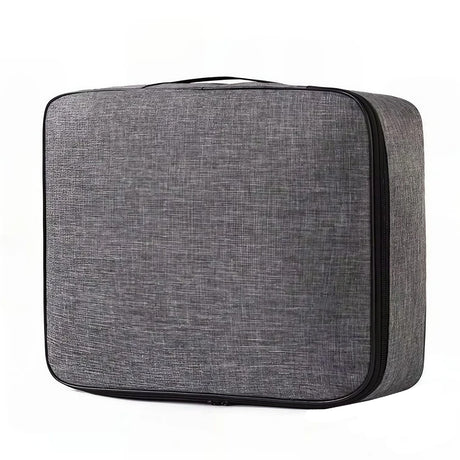 Geanta pentru Depozitare Acte si Documente, Vivimall, 1 Compartiment mare cu Curele Interioare, Impermeabila, 37 x 10.5 x 27 cm, Gri - vivimall.ro