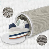 Geanta pentru Spalare Incaltaminte, Flippy, pentru Masina de Spalat, cu Fibre Pufoase in Interior, cu Fermoar, Curatare 360 de Grade, 39x19 cm, Gri deschis