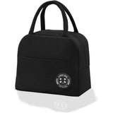 Geanta Termica pentru Pranz, Vivimall, Multifunctionala, Compartimentata, Impermeabila, cu Manere, Buzunar Exterior, 22x14x19 cm, Negru - vivimall.ro