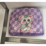 Geanta Termoizolanta pentru Copii, Vivimall, 23x13x19 cm, Model Imprimeu Iepuras, din Folie de Aluminiu si Panza Oxford, Mov - vivimall.ro