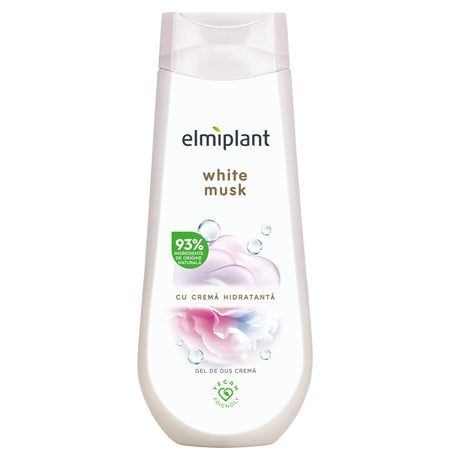 Gel de Dus, Elmiplant, Cu Crema Hidratanta White Musk, 400 ml - vivimall.ro