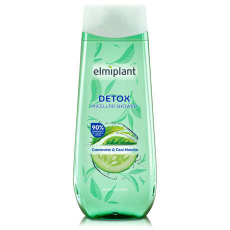 Gel de Dus Detox, Elmiplant, Cu Castravete si Ceai Matcha, 400 ml - vivimall.ro