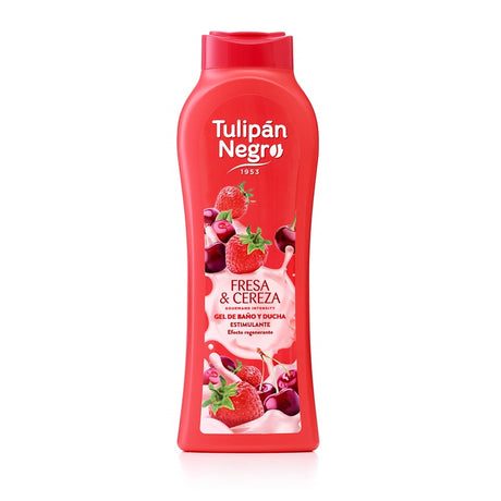 Gel de dus Fresa Y Cereza, Tulipan Negro, 650 ml, efect revitalizant