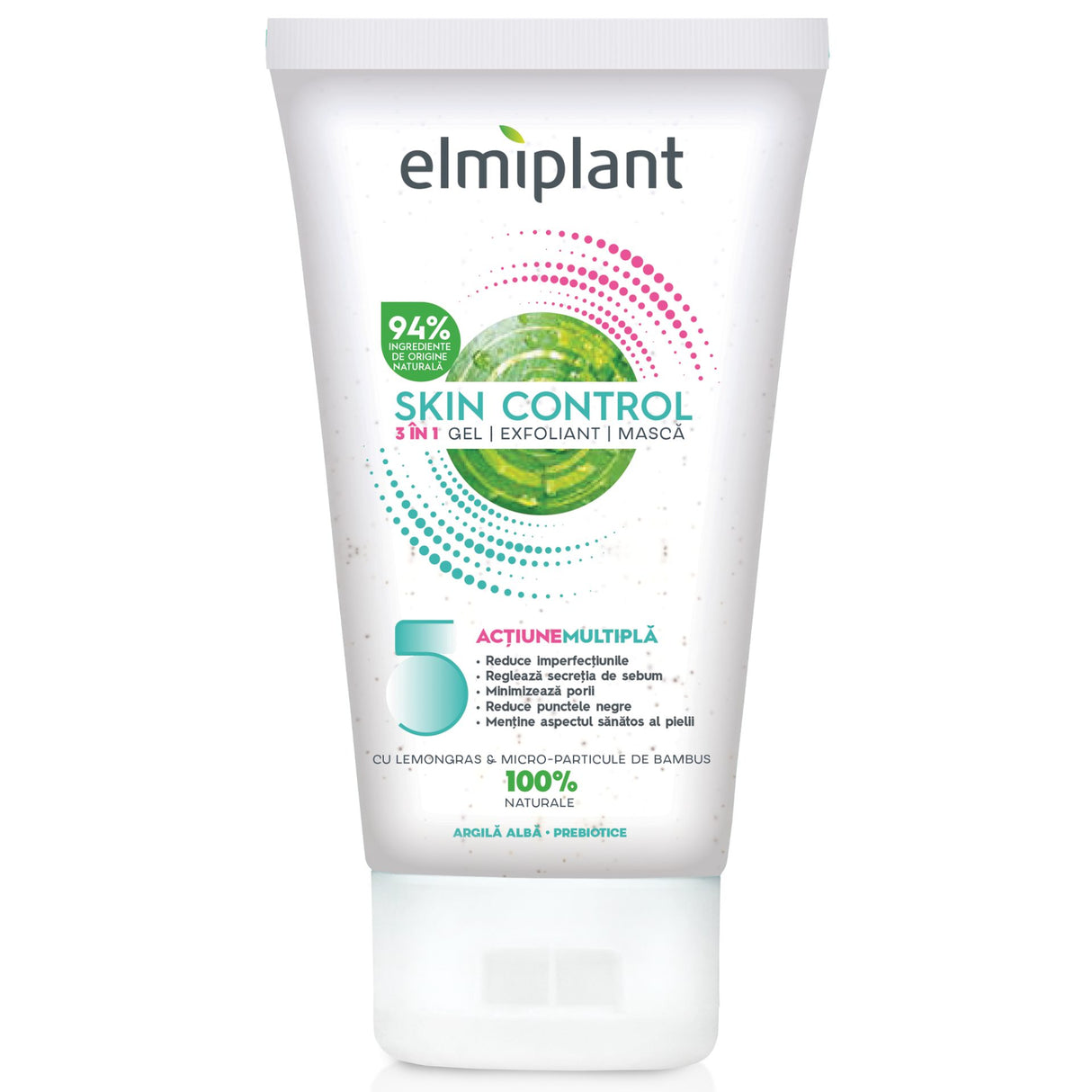 Gel Exfoliant si Masca 3 in 1, Elmiplant, Skin Control, 150 ml - vivimall.ro