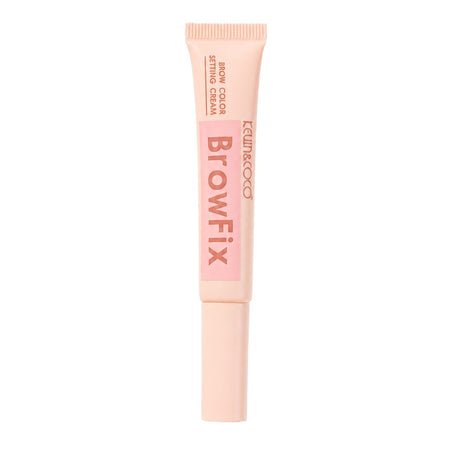 Gel fixare sprâncene Kevin&Coco Brow Fix 10 ml, vedere frontală flacon cu periuță silicon
