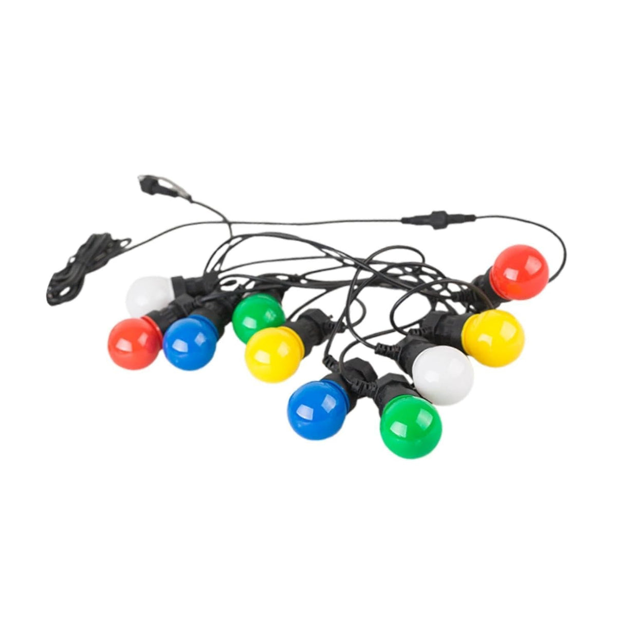 Ghirlanda Luminoasa, Vivimall, fara Transformator, 10 m, 20 LED-uri Model Bulb, Interconectabila, IP65, Multicolor - vivimall.ro