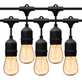 Ghirlanda Luminoasa, Vivimall, cu Transformator, 10 m, 10 LED-uri Model Bulb, Interconectabila, IP44, Alb Cald - vivimall.ro