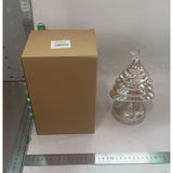 Decoratiune de Craciun, Flippy, Model Brad cu Stea, din Sticla, Lumini, Baterii 3 AA, 22 x 9 cm, Auriu - vivimall.ro