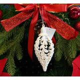 Glob de Craciun, Perlat, in forma de Con de brad, 6 cm x 15 cm, Plastic, Vivimall - vivimall.ro