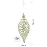 Glob de Craciun, Perlat, in forma de Con de brad, 6 cm x 15 cm, Plastic, Vivimall - vivimall.ro