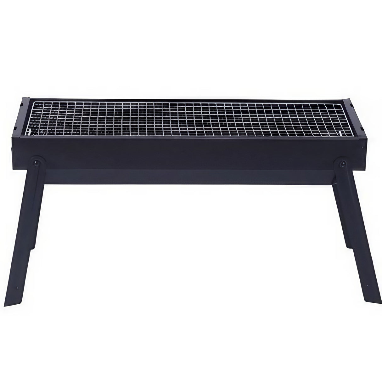 Gratar Portabil, Confectionat Din Metal, Pentru Picnic, Gradina, Terasa, Camping, Dimensiuni Reduse, 60X22X23 Cm, Negru - vivimall.ro