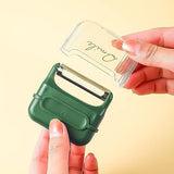 Decojitor/Curatator Manual De Legume Si Fructe, Portabil, Cu Magnet, Doua Lame, Inox, 6.7X6X1.6 Cm - vivimall.ro