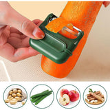 Decojitor/Curatator Manual De Legume Si Fructe, Portabil, Cu Magnet, Doua Lame, Inox, 6.7X6X1.6 Cm - vivimall.ro