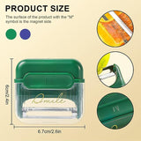 Decojitor/Curatator Manual De Legume Si Fructe, Portabil, Cu Magnet, Doua Lame, Inox, 6.7X6X1.6 Cm - vivimall.ro