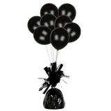 Greutate pentru Baloane cu Heliu, Vivimall, din Folie cu Franjuri, 170g, 13 x 5 x 3 cm, Negru - vivimall.ro