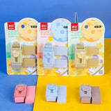 Radiera, Vivimall, cu 2 Rezerve, Reglare Pull-Push, din Cauciuc, Crem - vivimall.ro