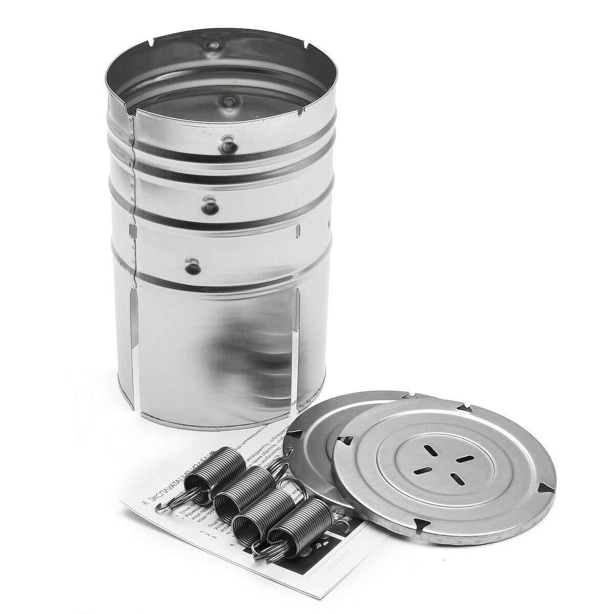 Presa din inox Vivimall, pentru preparat sunca presata, cu capac, dimensiune reglabila in 3 trepte, 15 x 15 x 18 cm, argintiu - vivimall.ro