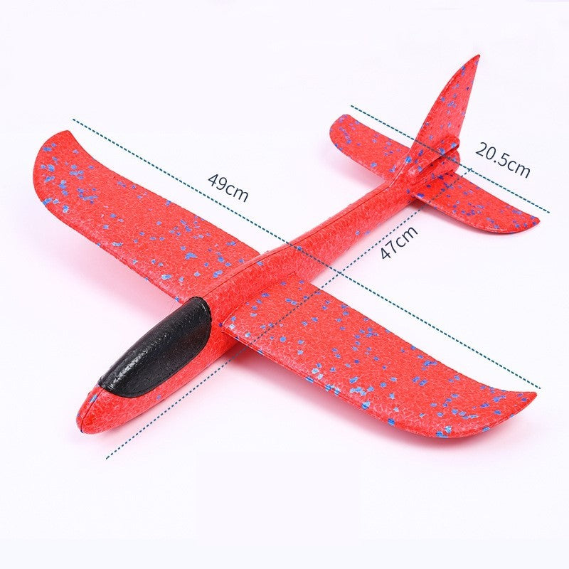 Avion Planor Din Polistiren In Punga, Lungime 47 Cm - vivimall.ro
