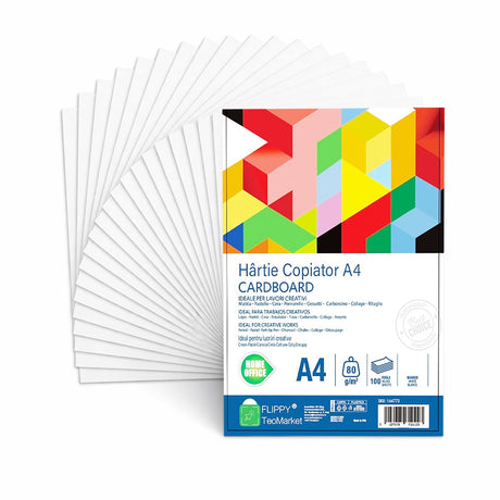 Hartie Copiator A4 Mutual Trust Cardboard, Flippy, 80 g/mp, 100 coli/top, 210 x 297 mm, Hartie Multifunctionala pentru Printare, Copiere si Proiecte Creative