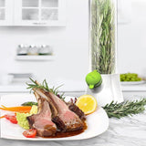 Recipient De Pastrare A Ierburilor Cu Capac De Umplere Cu Apa, Proaspat, Curat, Fara Bpa, Practic, Durabil, 27X16 Cm, Alb - vivimall.ro