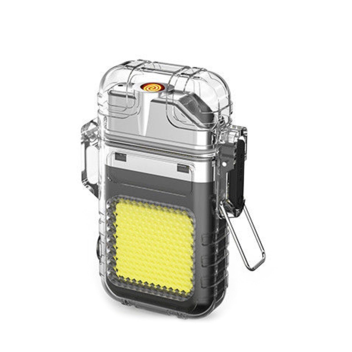 Lanterna Tip Breloc Cu Bricheta, Impermeabila, 3 Moduri Iluminare, 300 Mah, Incarcare Usb-C, Cob, Raza De Actiune 50 - 100 M