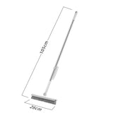 Perie De Curatare Pentru Podele Si Rosturi, Lungime Maner 105 Cm, Capat Pivotant 180 Grade, Peri Din Pp, Otel Si Plastic, Cleste Pentru Scame Si Par Inclus - vivimall.ro