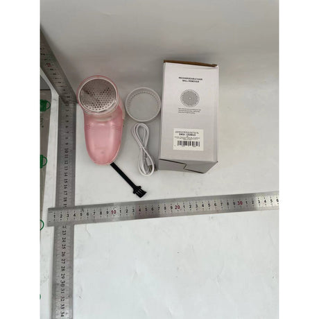 Aparat Pentru Curatat Scame, Par Si Praf, Vivimall, Pentru Diferite Tipuri De Material, Cu Lame Din Otel Inoxidabil, Incarcare Prin USB Type-C, Cu Perie De Curatare si Cablu USB Incluse, 13x7 cm, Roz - vivimall.ro