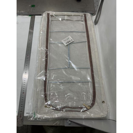 Cutie Depozitare cu Cadru Metalic, Vivimall, pentru Incaltaminte, Haine, Lingerie, Fermoar Calitativ, Fereastra Transparenta, Manere Laterale, 60 x 30 x 15 cm Bej - vivimall.ro